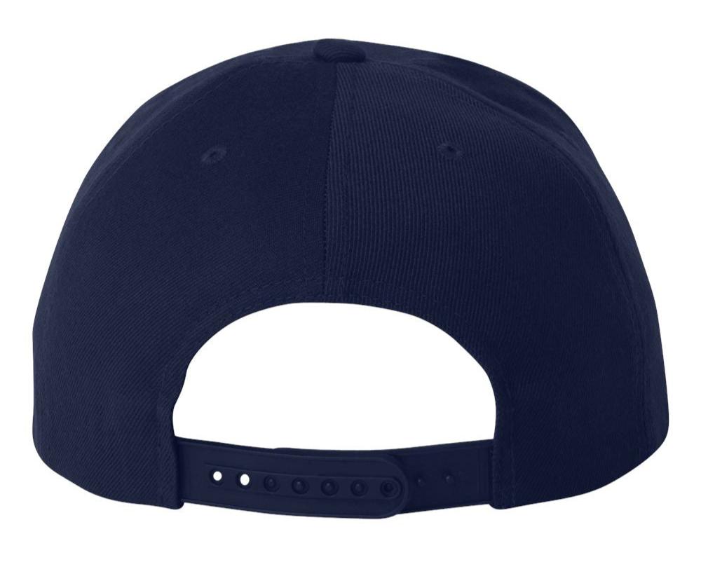 Back of Big Blue Apple Snapback